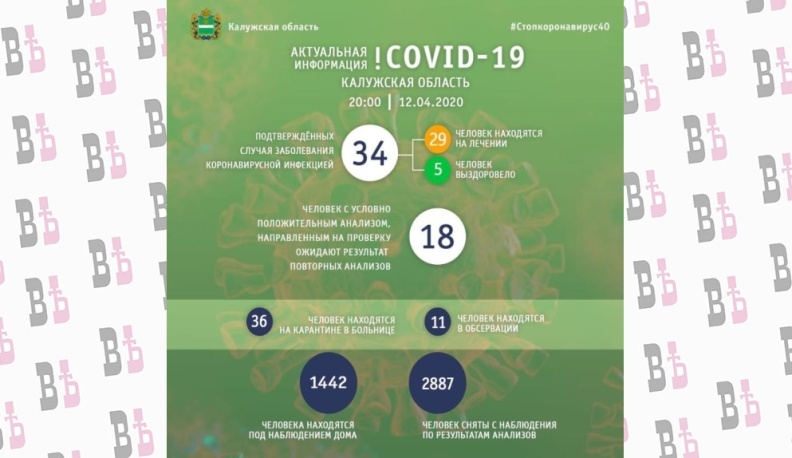 Владислав Шапша опубликовал очередные данные по COVID-19 в Калужской области