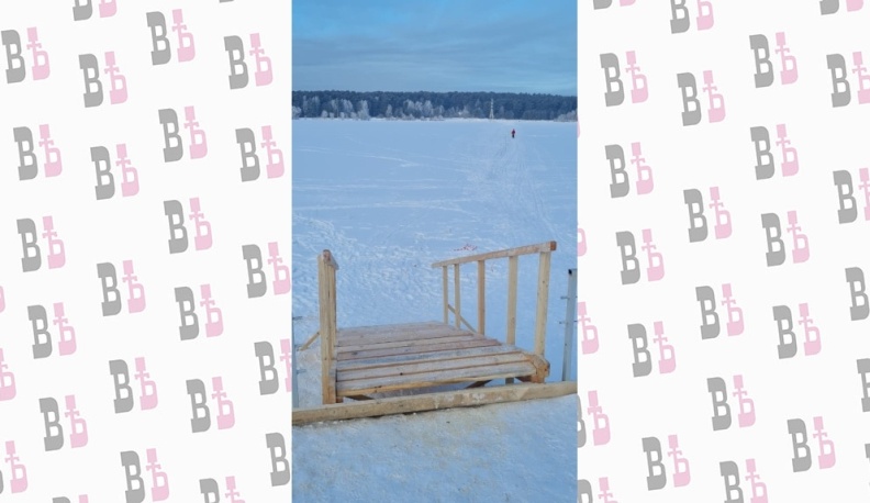 На Яченском водохранилище в Калуге установили лестницу