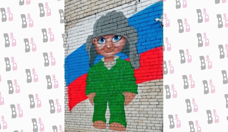 В Калуге появилось граффити с изображением мальчика Алеши