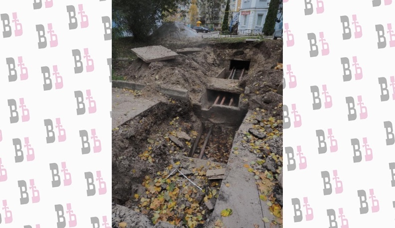 Разрытие во дворе дома  на ул. Королева, 51.