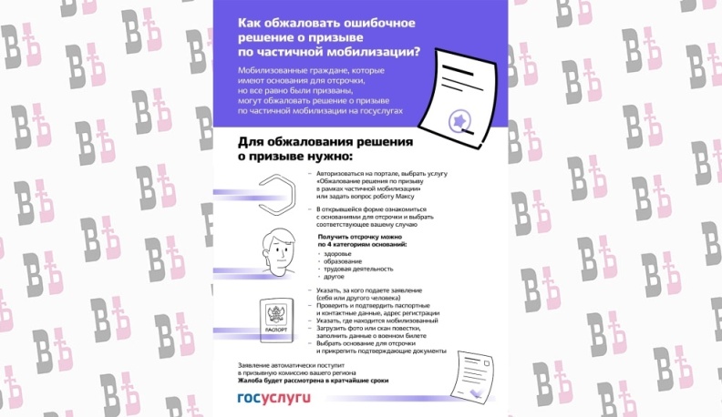 На портале Госуслуг заработал сервис по вопросам мобилизации