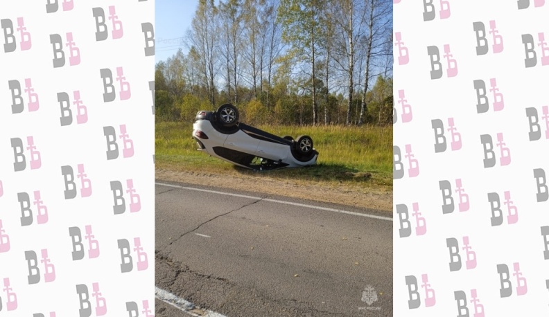 В Калужской области перевернулся автомобиль