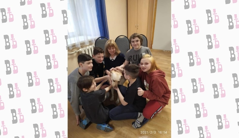 Воспитанники калужского центра «Надежда» нарисовали лабрадора-поводыря Юппи