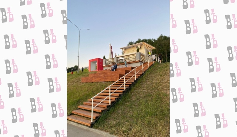В Калуге на набережной Яченки появились еще одни ступеньки и трибуны