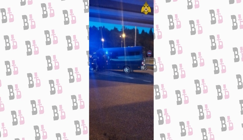 В Калужской области микроавтобус жестко влетел в отбойник