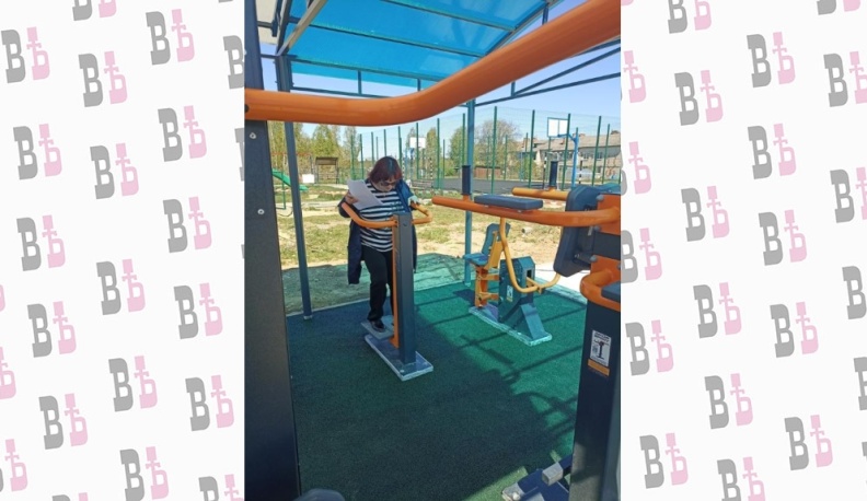 Деревня Асмолово,  тренажерная площадка.