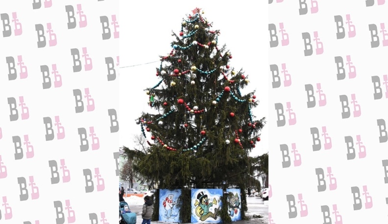 В Людинове открылись новогодние елочки