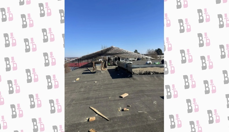 В ЦМРБ в Кондрово начался ремонт крыши