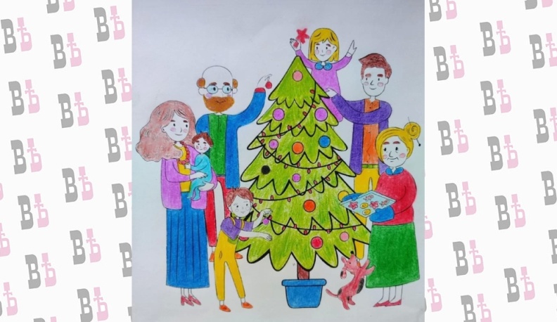 Калужским семьям предлагают сделать новогоднюю раскраску