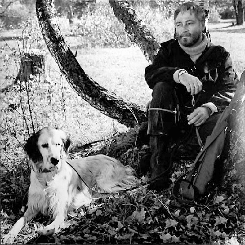 Вячеслав Тихонов на съемках фильма про Бима. 1976 год..jpg