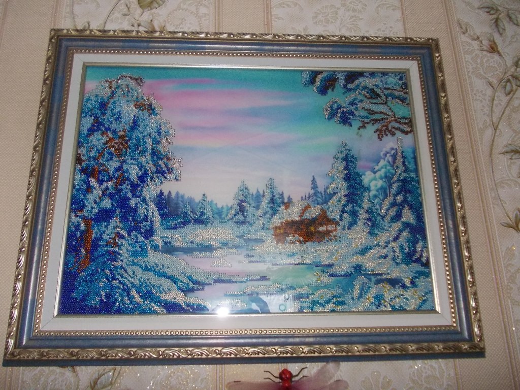 Картина бисером Домик в деревне+.jpg