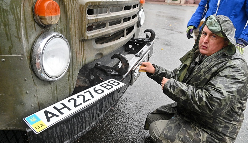 В Калуге перед Домом печати снимали сериал о событиях на Донбассе