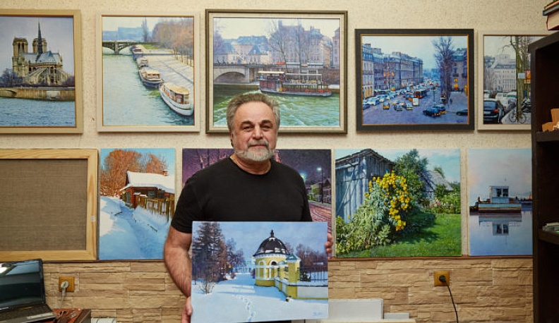 В козельском краеведческом музее открылась выставка картин Гарри Азатова