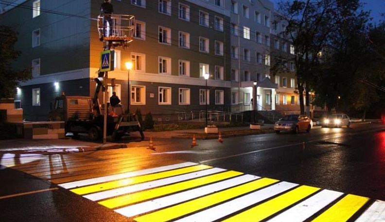 В Обнинске установят 11 проекционных пешеходных переходов