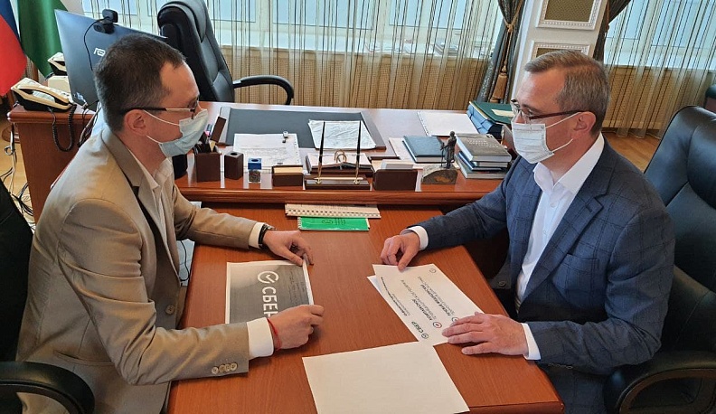 Владислав Шапша встретился с руководителем калужского отделения Сбербанка