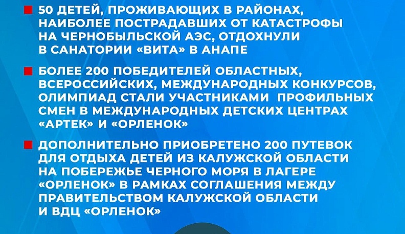 В Калужской области за лето в оздоровительных лагерях побывали 26 тысяч детей