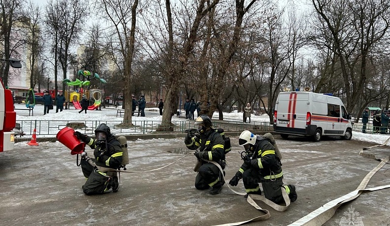 В Городском досуговом центре Калуги прошло пожарно-тактическое учение