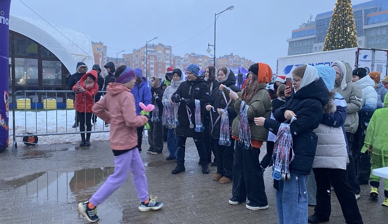 Забег "Новогодний хоровод" прошел в Обнинске