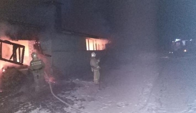 В Дзержинском районе сгорело сено