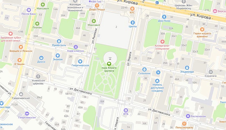 Название нового городского парка уже появилось на Яндекс.Картах