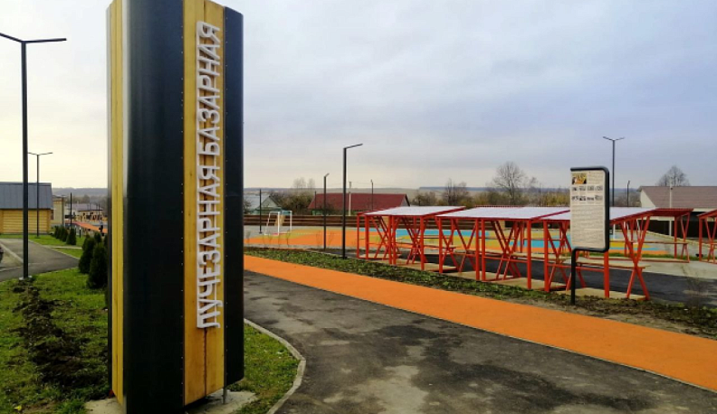 В Сухиничах работы по благоустройству рыночной площади подходят к концу