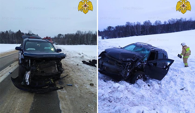 В лобовом ДТП под Боровском пострадал один человек