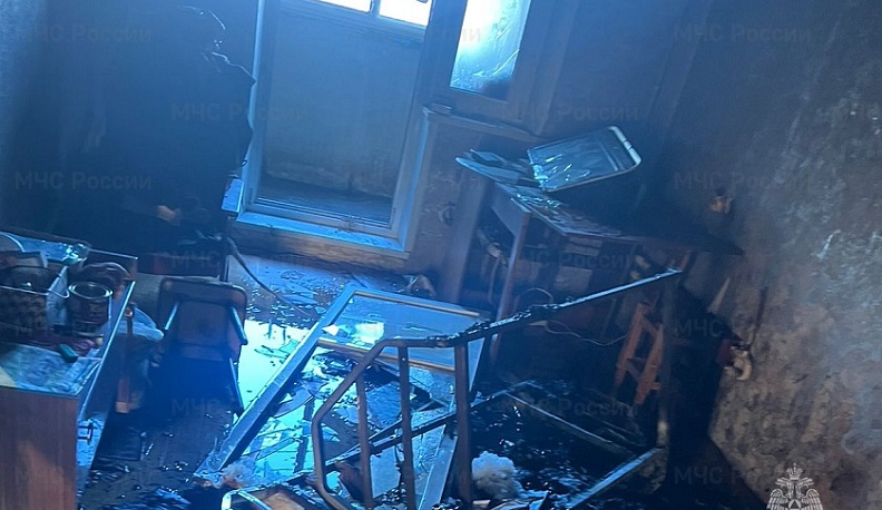 Человек пострадал в пожаре на окраине Калуги