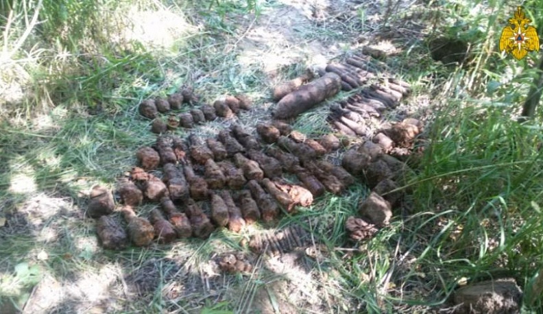 В Калужской области обнаружили почти сотню боеприпасов времен войны