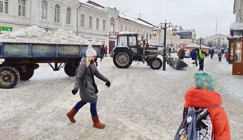 За сутки с 19 по 20 февраля с улиц Калуги вывезли 1740 кубометров снега