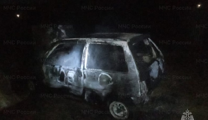 В Бабынинском районе сгорела «Ока»