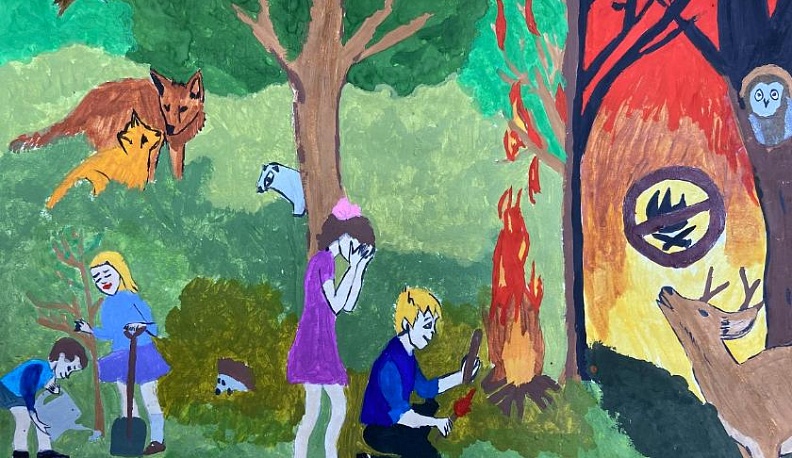 В Калужской области подвели итоги конкурса рисунков «Берегите лес от пожара!»