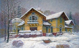 Зима в усадьбе Турлики. бум,пастель Зима в усадьбе Турлики. бум,пастель