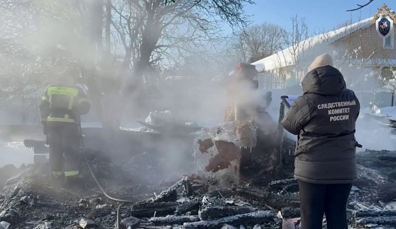 Следком расследует гибель мужчины при пожаре в Тарусском округе