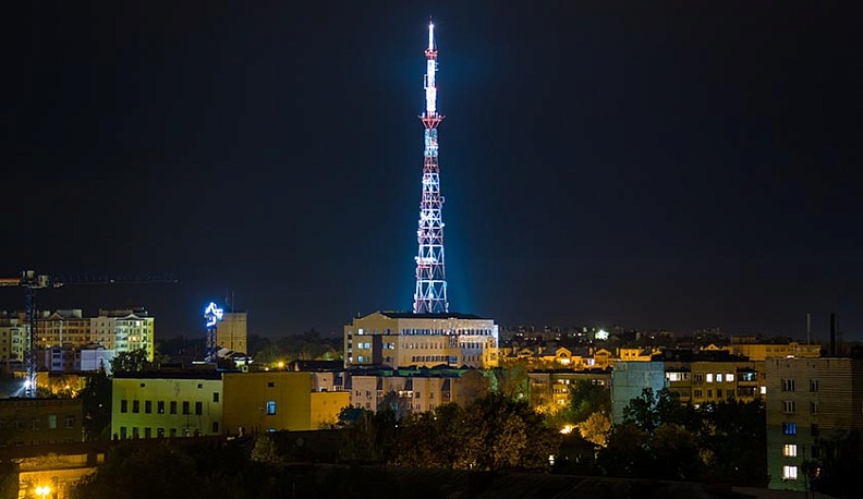 В Калуге телевышка на два дня засветится ко дню рождения РТРС
