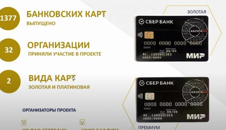 Сбербанк выпустил банковские карты с логотипом 650-летия Калуги