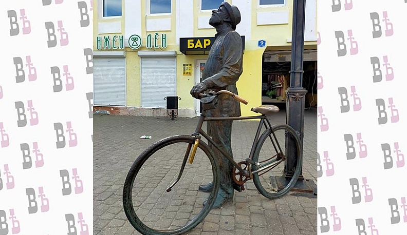 В Калуге вандалы опять повредили скульптуру "Циолковский с велосипедом"
