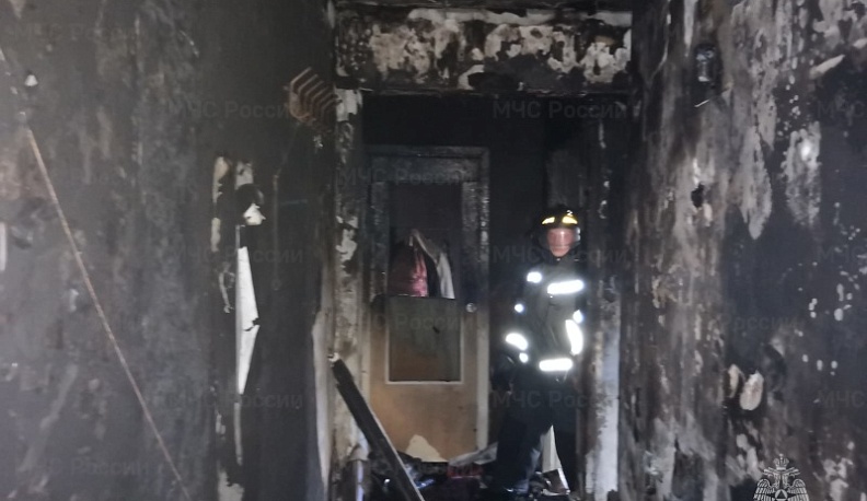 В Калуге на Привокзальной улице сгорела квартира