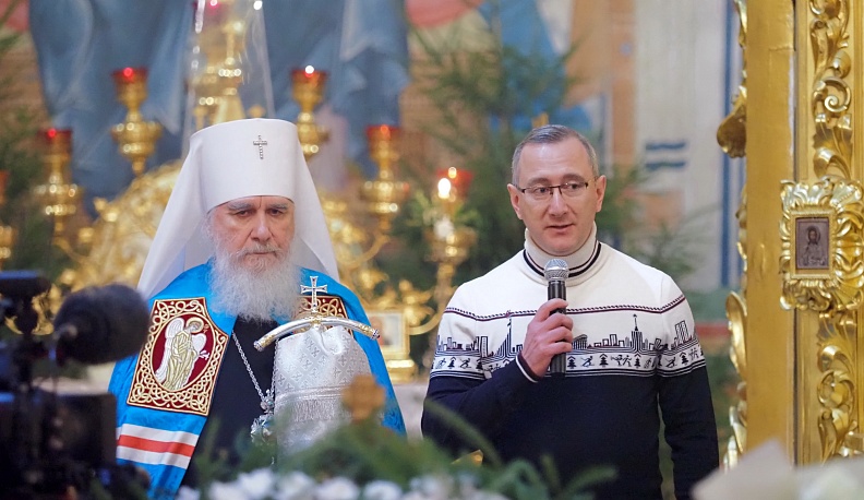 Губернатор Калужской области принял участие в Рождественской вечерне