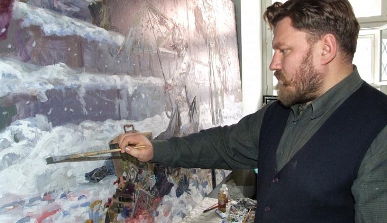 «Человек, рождающий воздух кистью»