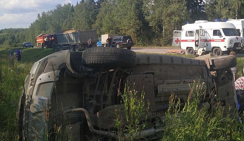 Двое детей и водитель пострадали в ДТП из-за выезда на встречку в Медынском районе