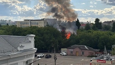 В центре Калуги произошёл пожар