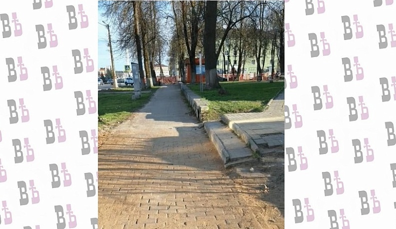 В Людинове после просьбы в интернете починили тротуар