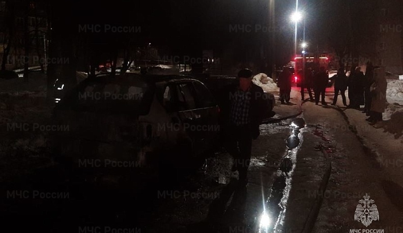 В Калужской области утром сгорел автомобиль