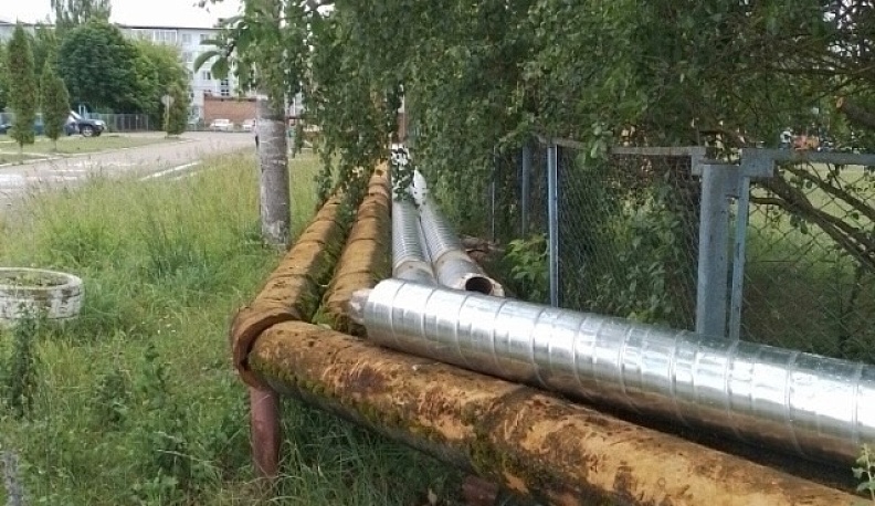 В селе Льва Толстого Дзержинского района завершен ремонт теплотрассы