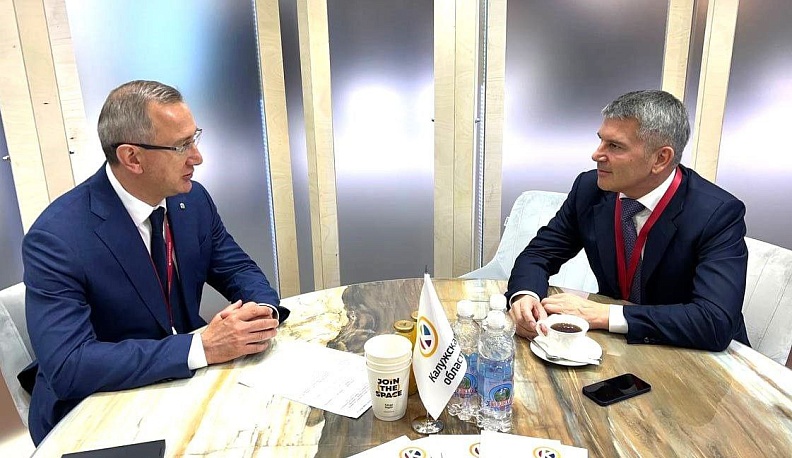 Владислав Шапша провел рабочую встречу с руководителем компании «Россети Центр» на ПМЭФ