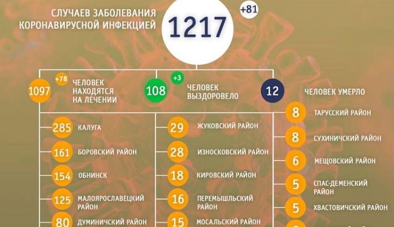 Еще трех жителей Калужской области вылечили от коронавирусной инфекции
