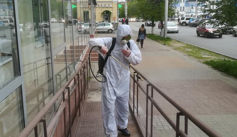 Сотрудники ГУ МЧС России по Калужской области продолжают проводить дезинфицирующие обработки