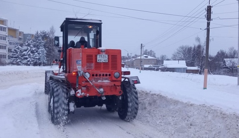 Тарусский район борется с последствиями снегопадов