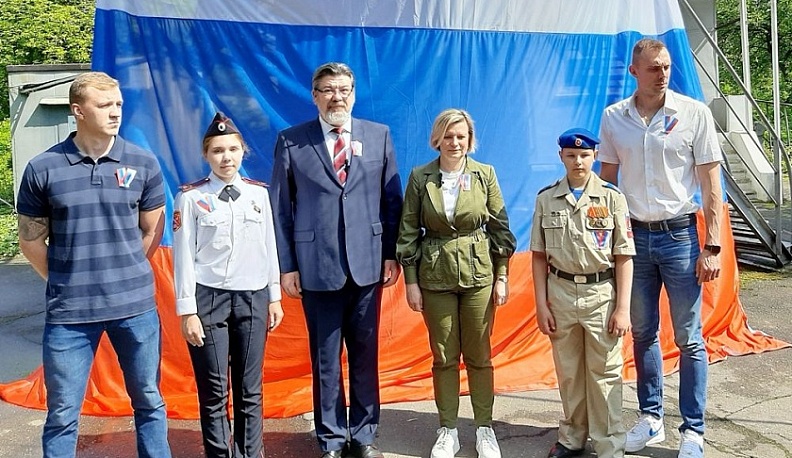 В Обнинске подняли флаг России на 300-метровую высоту