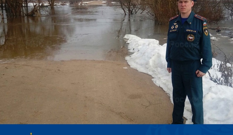 В Малоярославецком районе паводок затопил мост через реку Лужа